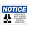 Signmission OSHA Sign, Vests Must Worn By With Symbol, 10in X 7in Rigid Plastic, 10" W, 7" H, Landscape OS-NS-P-710-L-18226 - alternate 1